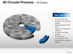 3d Circular Process Cycle Diagram Chart 10 Stages Design 3 Ppt Templates 0412