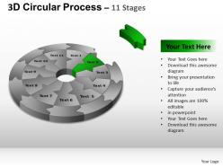 3d Circular Process Cycle Diagram Chart 11 Stages Design 2 Ppt Templates 0412