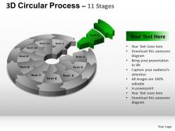 3d Circular Process Cycle Diagram Chart 11 Stages Design 2 Ppt Templates 0412