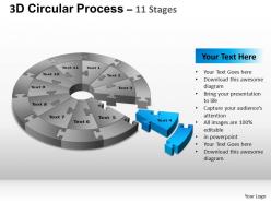 3d Circular Process Cycle Diagram Chart 11 Stages Design 3 Ppt Templates 0412