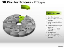 3d circular process cycle diagram chart 12 stages design 2 powerpoint slides and ppt templates 04120