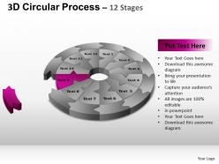 3d Circular Process Cycle Diagram Chart 12 Stages Design 2 Ppt Templates 0412