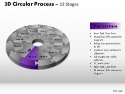 3d circular process cycle diagram chart 12 stages design 3 powerpoint slides and ppt templates 0412