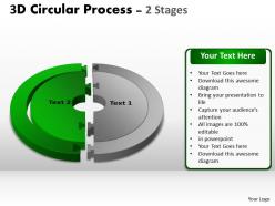 3d circular process cycle diagram chart 2 stages design 3 powerpoint slides and ppt templates 0412