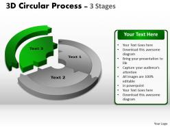 3d circular process cycle diagram chart 3 stages design 2 powerpoint slides and ppt templates 0412