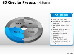 3d circular process cycle diagram chart 4 stages design 2 powerpoint slides and ppt templates 0412