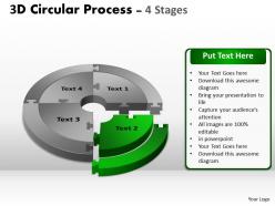 3d circular process cycle diagram chart 4 stages design 3 powerpoint slides and ppt templates 0412