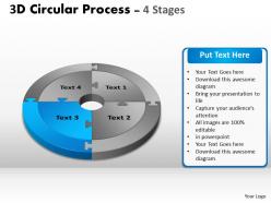 3d circular process cycle diagram chart 4 stages design 3 powerpoint slides and ppt templates 0412