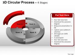 3d Circular Process Cycle Diagram Chart 4 Stages Design 3 Ppt Templates 0412