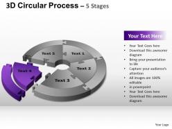 3d Circular Process Cycle Diagram Chart 5 Stages Design 3 Ppt Templates 0412