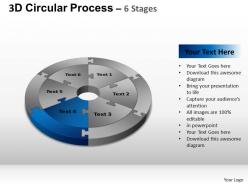 3d Circular Process Cycle Diagram Chart 6 Stages Design 3 Ppt Templates 0412