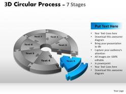 3d circular process cycle diagram chart 7 stages design 3 powerpoint slides and ppt templates 0412