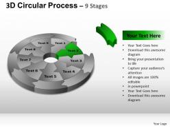 3d Circular Process Cycle Diagram Chart 9 Stages Design 2 Ppt Templates 0412