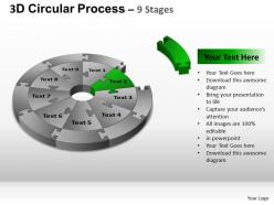 3d Circular Process Cycle Diagram Chart 9 Stages Design 3 Ppt Templates 0412