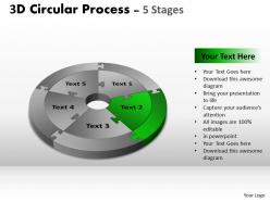 3d circular process cycle diagram templates 4