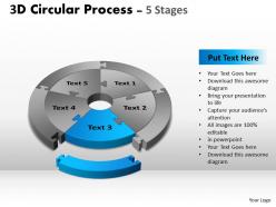 3d circular process cycle diagram templates 4