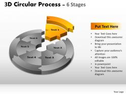 3d circular process cycle diagram templates 5