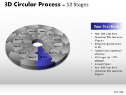 3d circular process cycle diagrams ppt templates 3