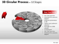 3d circular process cycle diagrams ppt templates 3