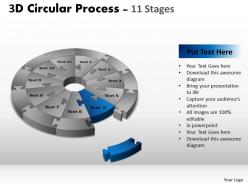 3d circular process cycle diagrams ppt templates 4