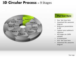 3d circular process flow ppt templates 3