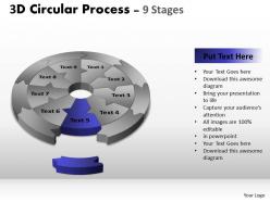 3d circular process flow ppt templates 3