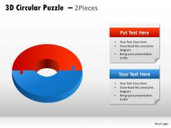 3d circular puzzle 2 pieces ppt 2