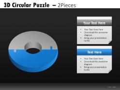 3d circular puzzle 2 powerpoint presentation slides db