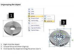 3d circular puzzle 4 pieces powerpoint presentation slides