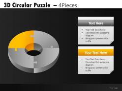 3d circular puzzle 4 powerpoint presentation slides db