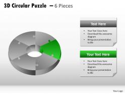 3d circular puzzle 6 pieces