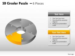3d circular puzzle 6 pieces