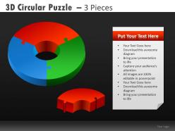 3d circular puzzle powerpoint presentation slides db