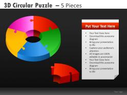 3d circular puzzle powerpoint presentation slides db