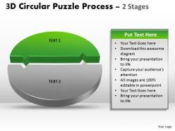 3d circular puzzle process 2 stages style 2