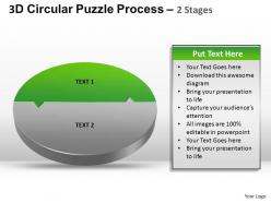 3d circular puzzle process 2 stages style 2 ppt templates 0412