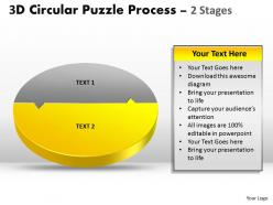 3d circular puzzle process 2 stages style templates 3