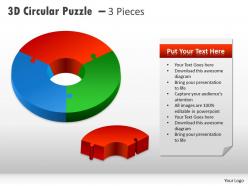 3d circular puzzle with pieces ppt 2