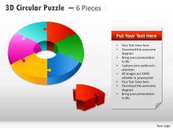 3d circular puzzle with pieces ppt 5