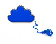 3d cloud computing stock photo