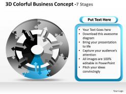 3d colorful business concept 7 stages powerpoint templates graphics slides 0712