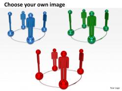 3d colorful men human social network team work ppt graphic icon