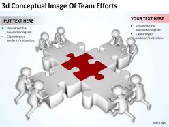 3d conceptual image of team efforts ppt graphics icons