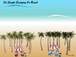 3d couple enjoying on beach ppt graphics icons powerpoint