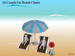 3d couple on beach chairs ppt graphics icons powerpoint
