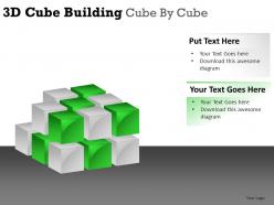 3d cube building cube by cube powerpoint presentation slides
