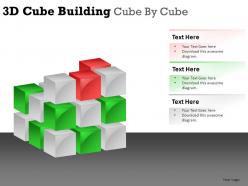 3d cube building cube by cube powerpoint presentation slides