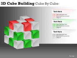 3d cube building cube powerpoint presentation slides db