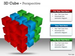 3D Cube Perspective diagram 3