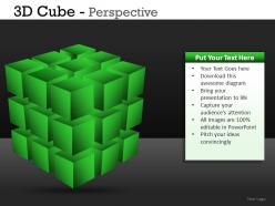 3d cube perspective powerpoint presentation slides db